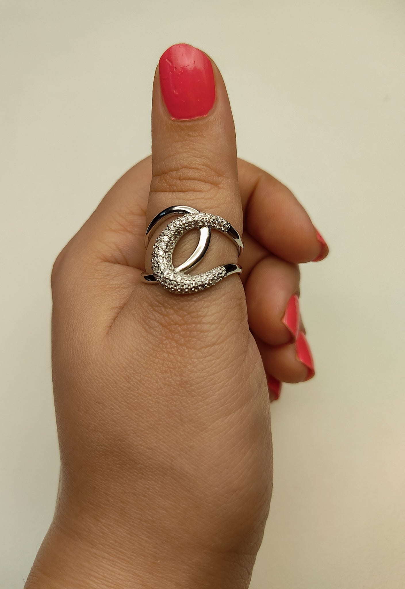 007 Silver Curve Ring