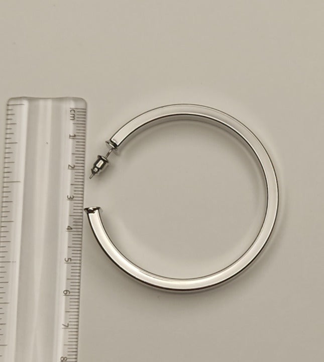 020 Large Classic Silver Hoops