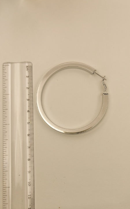 026 Large Silver Classic Hoops