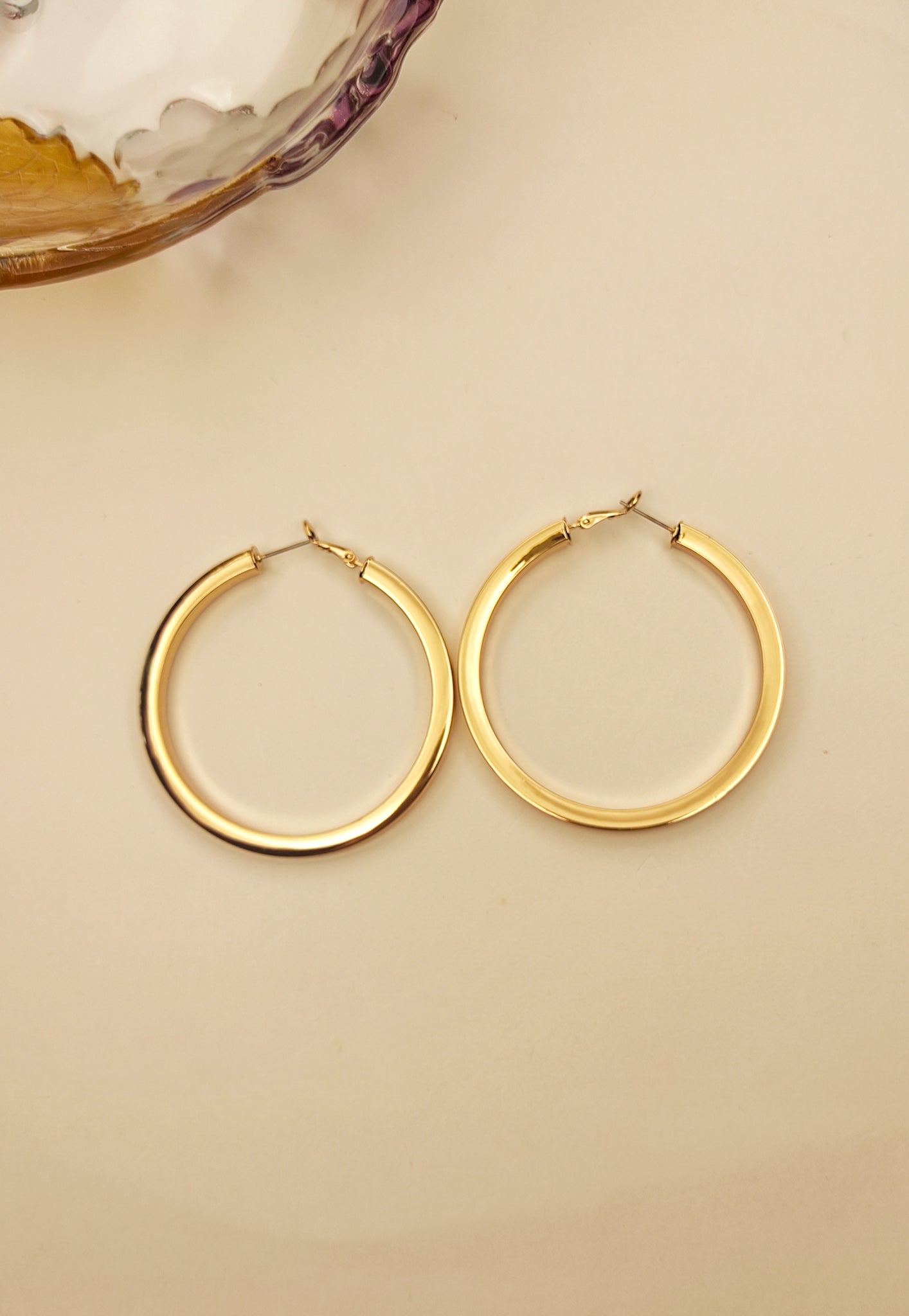 030 Large Gold Classic Hoops