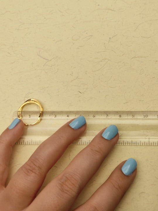 040 Gold Overlap Ring