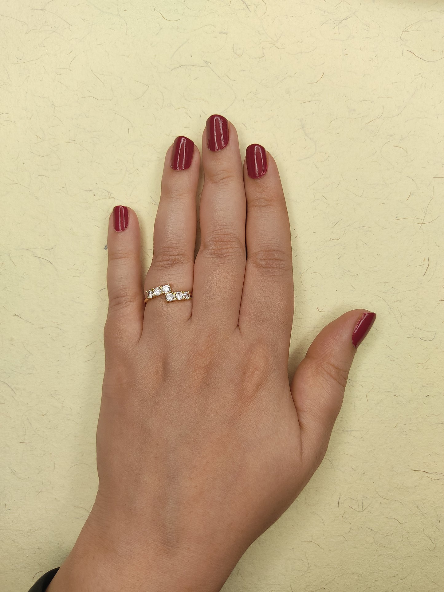 060 Gold Dainty Square Ring