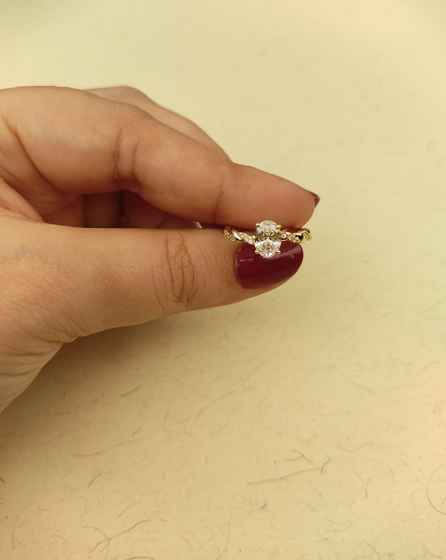 072 Gold Dainty Rope Ring