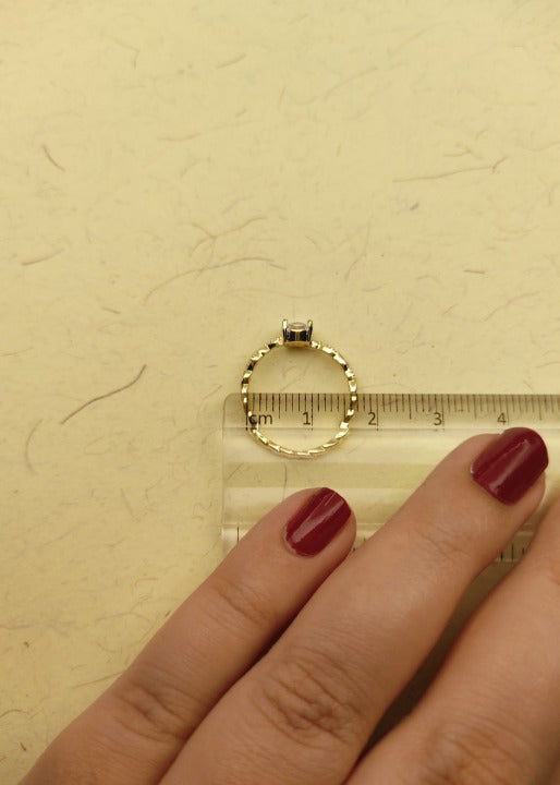 072 Gold Dainty Rope Ring