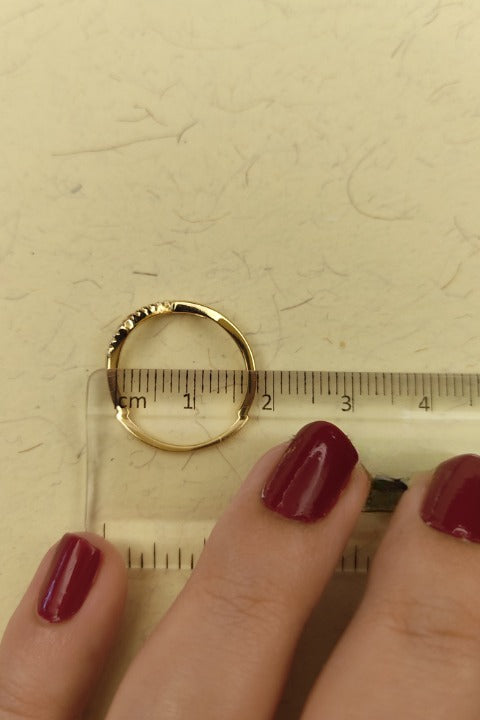 078 Gold Dainty Curve Ring