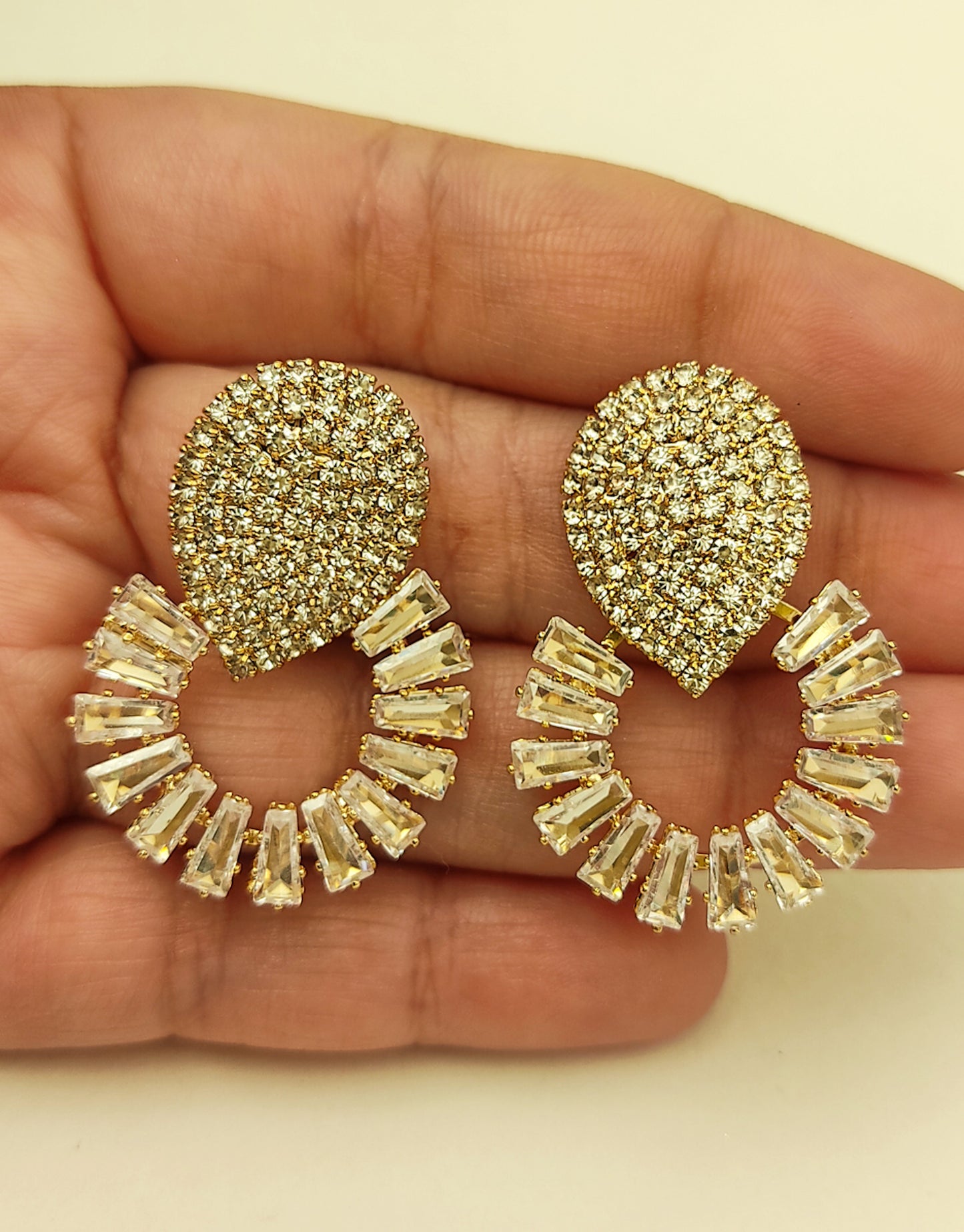 109 Gold American Diamond Earrings
