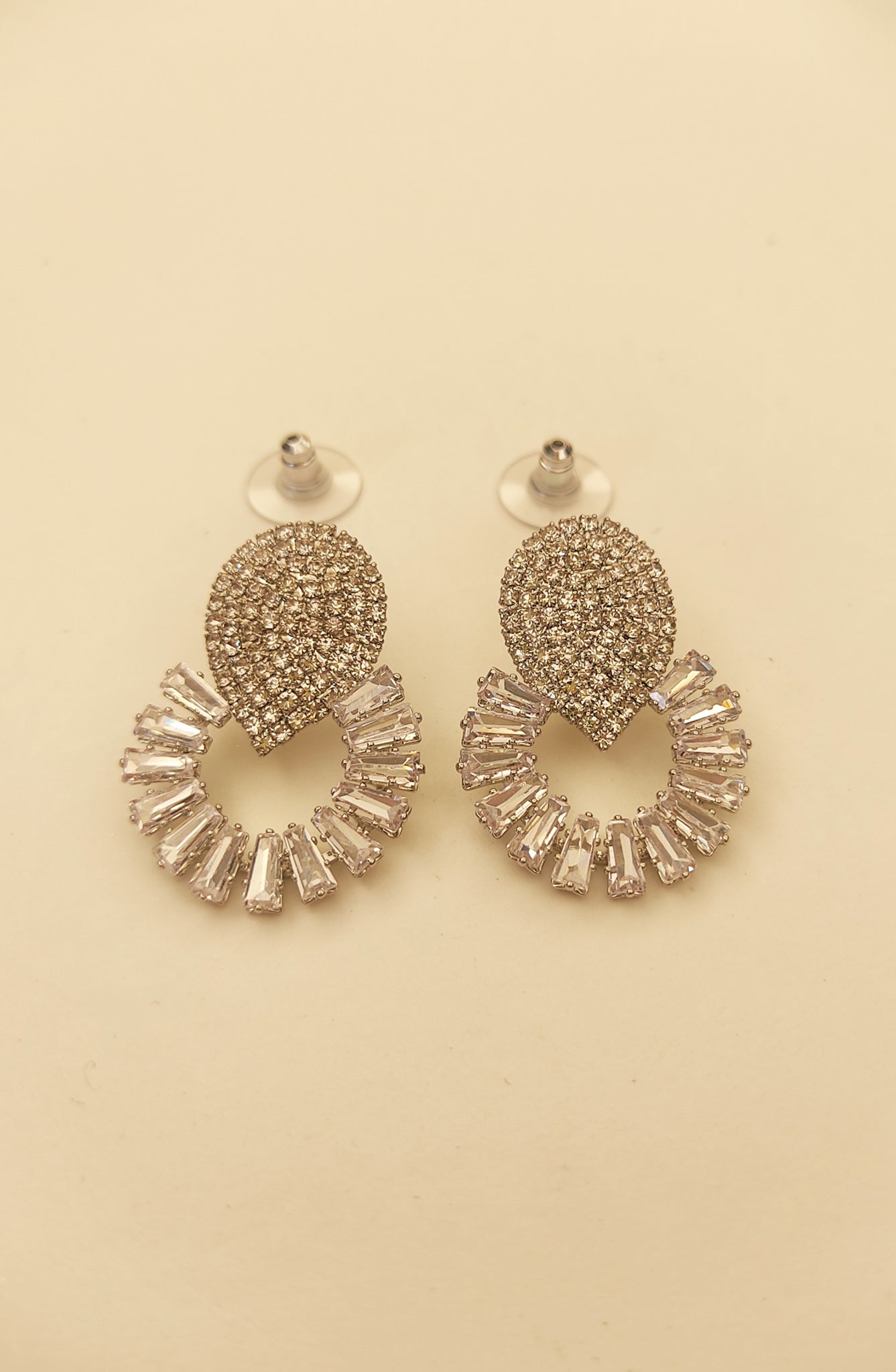 110 Silver American Diamond Earrings