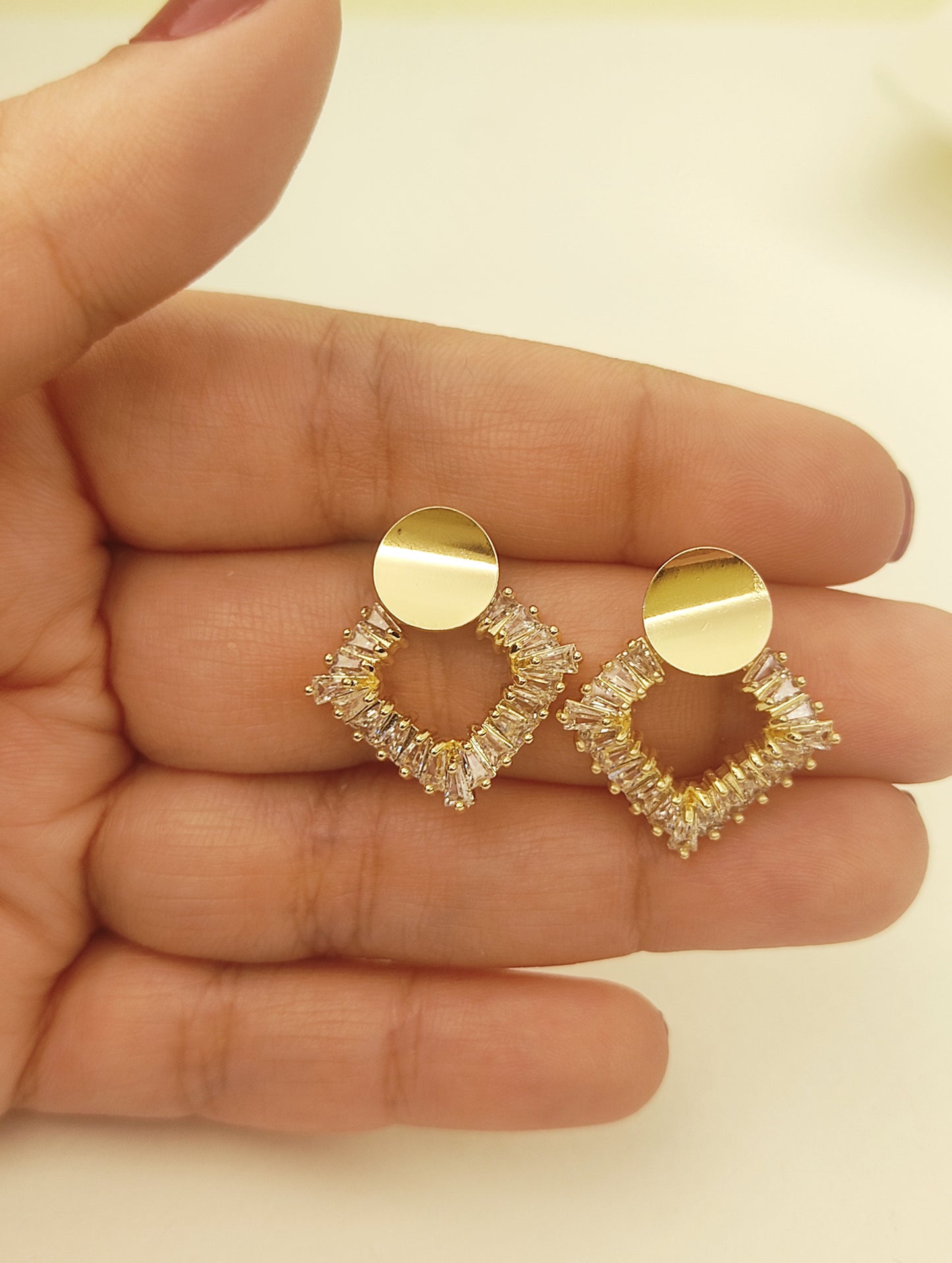 123 Gold Diamond Earrings