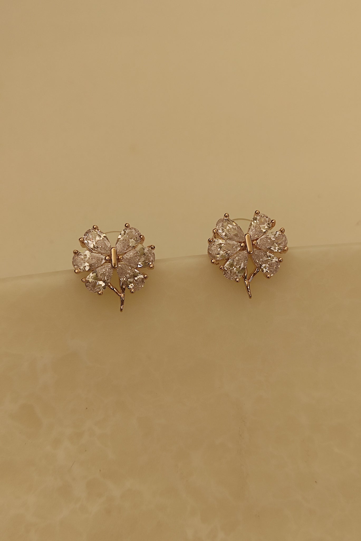 126 Rose Gold Flower Studs
