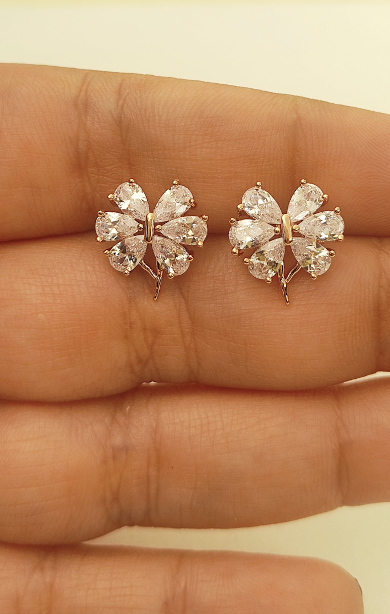 126 Rose Gold Flower Studs