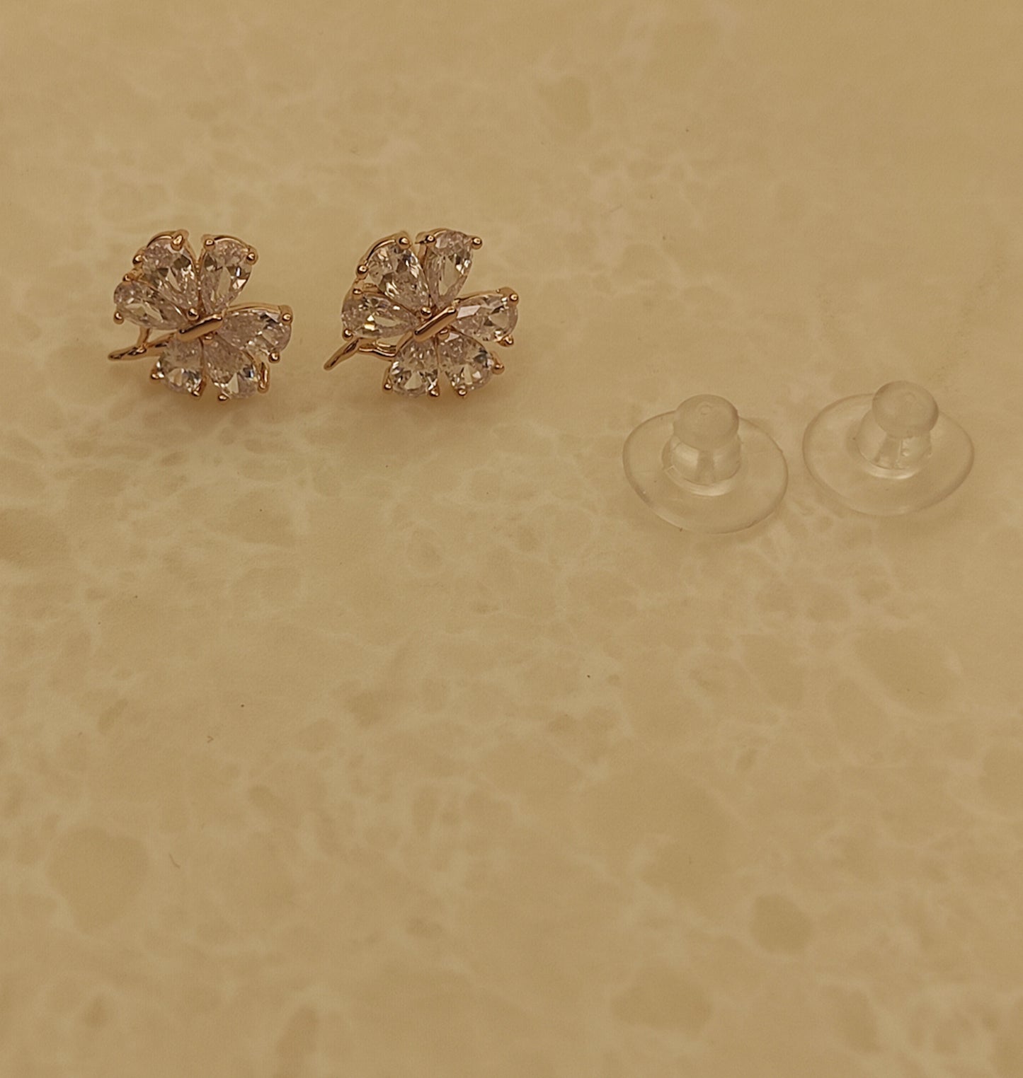 126 Rose Gold Flower Studs