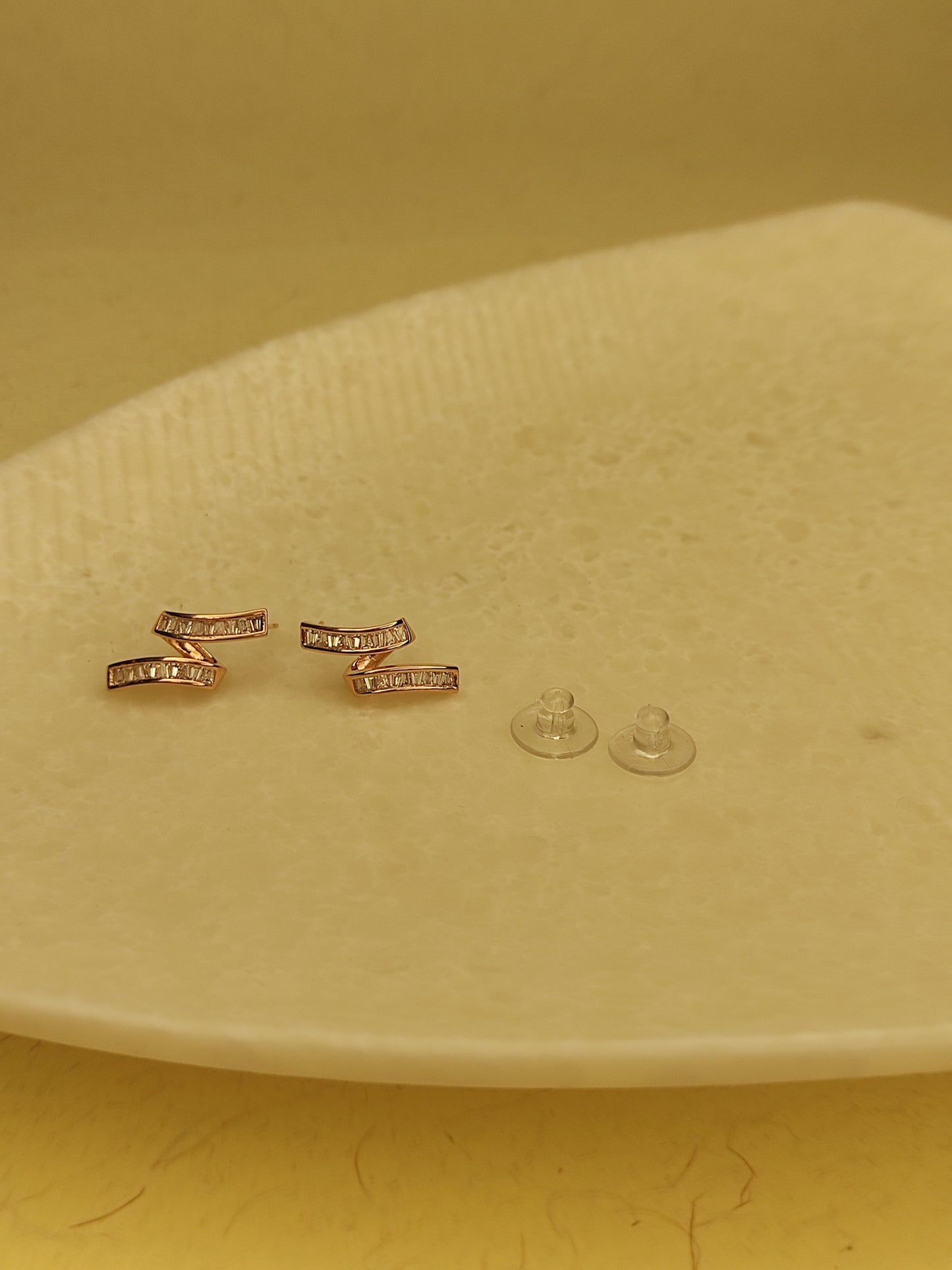 145 Rose Gold Spiral Studs