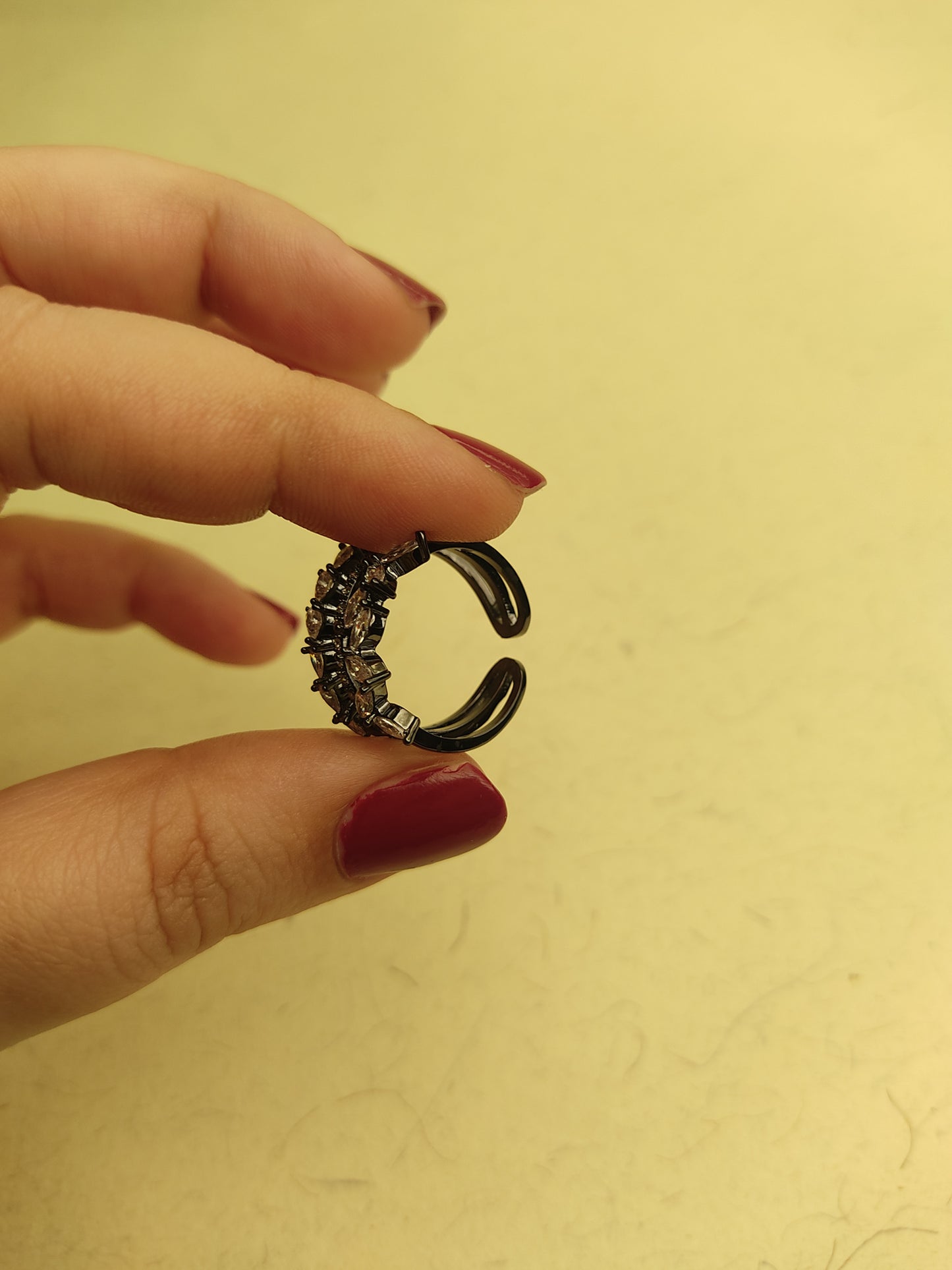 152 Rhodium Multi-Pattern Stack Ring