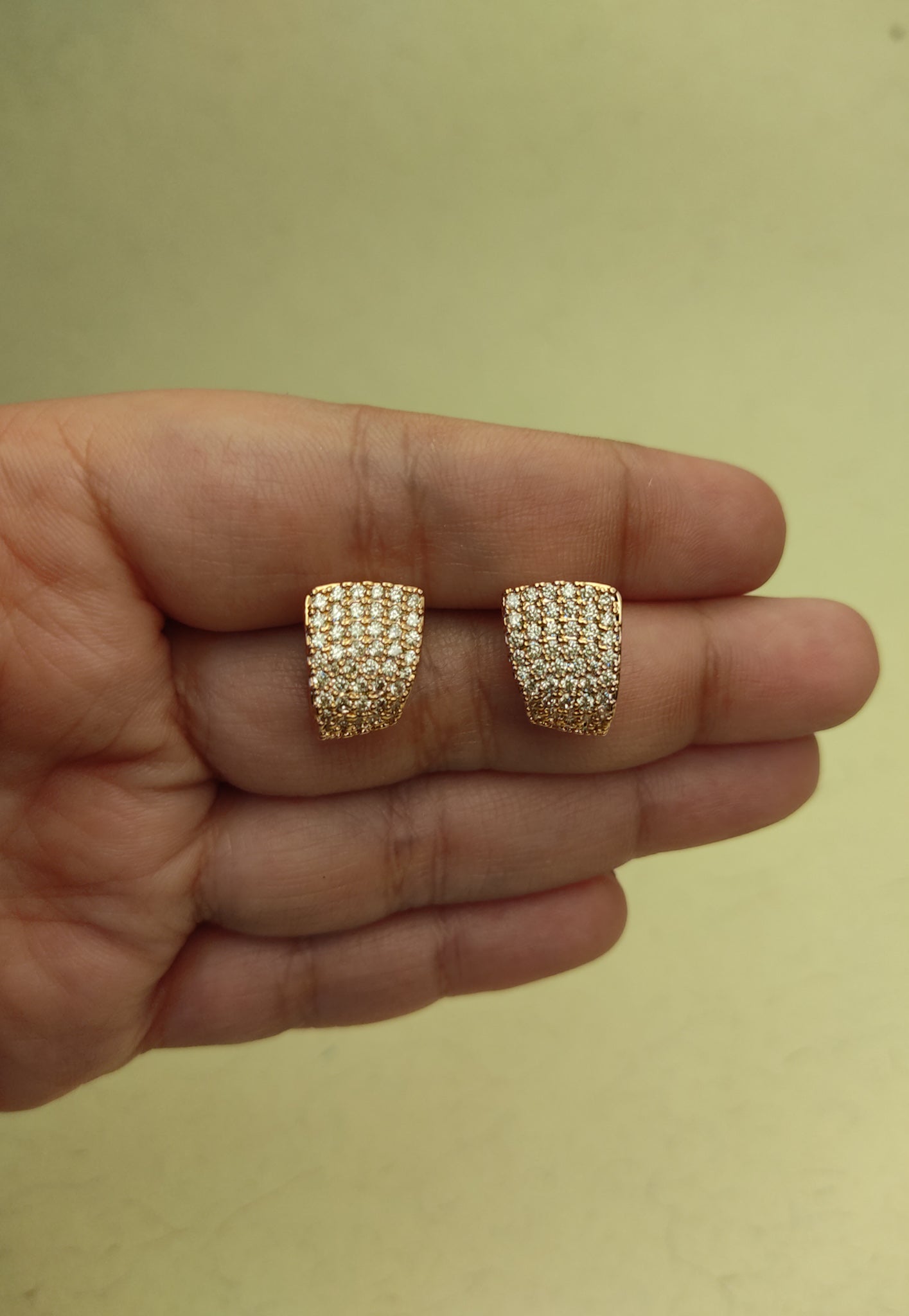 167 Rose Gold Huggies Studs