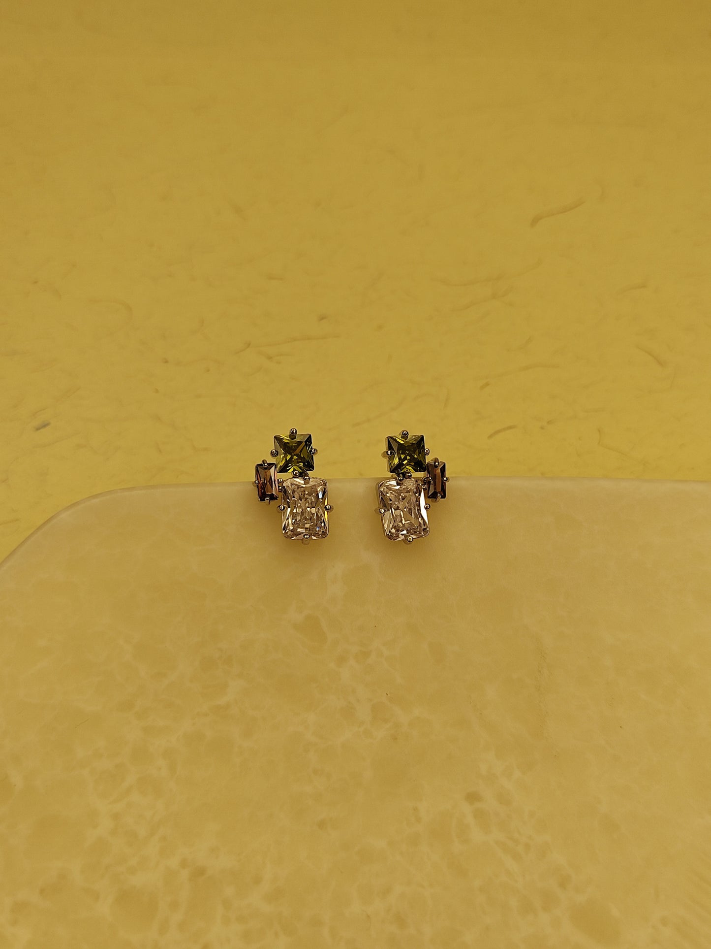 168 Green - Brown Silver Studs.