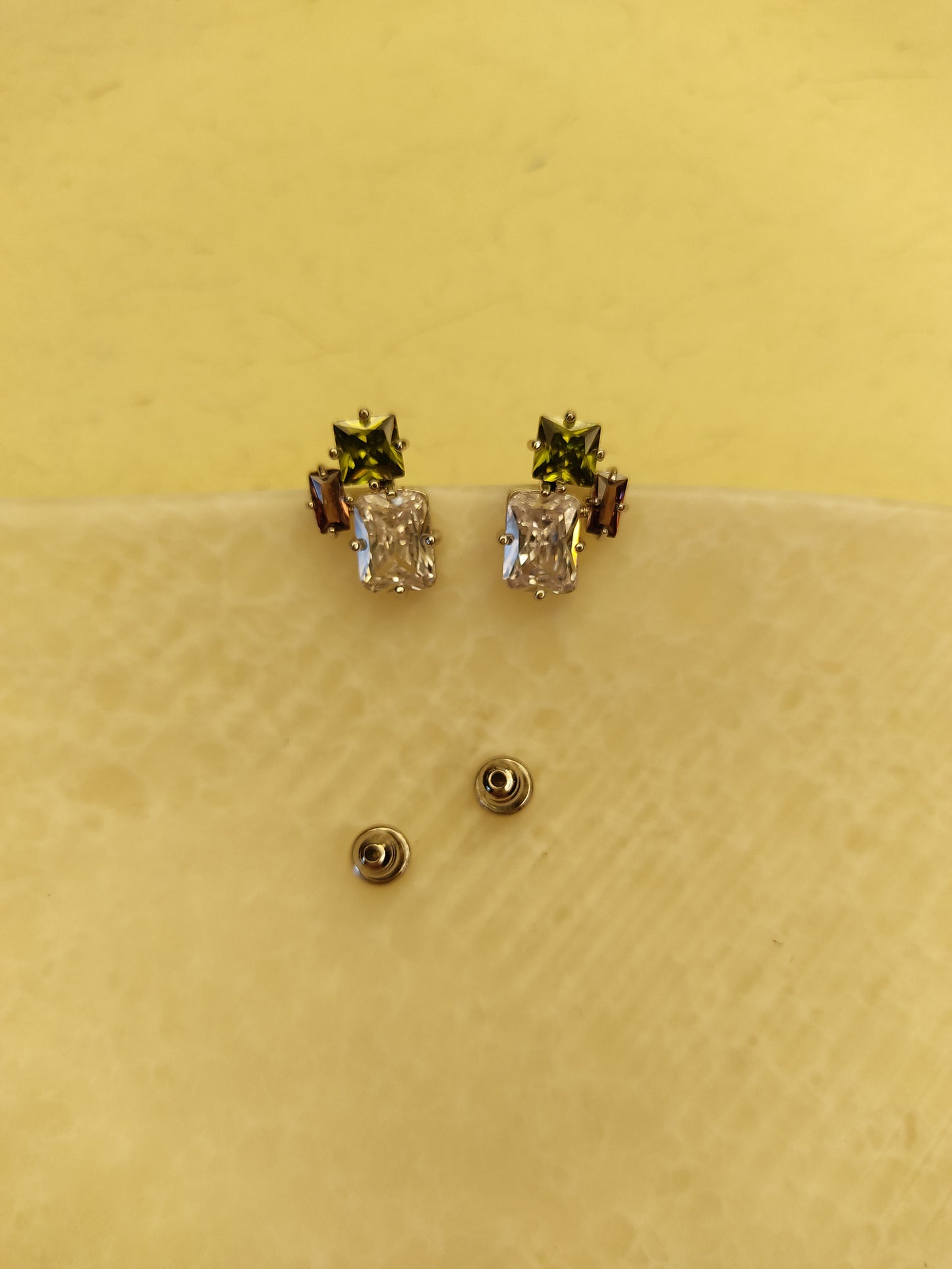 168 Green - Brown Silver Studs.