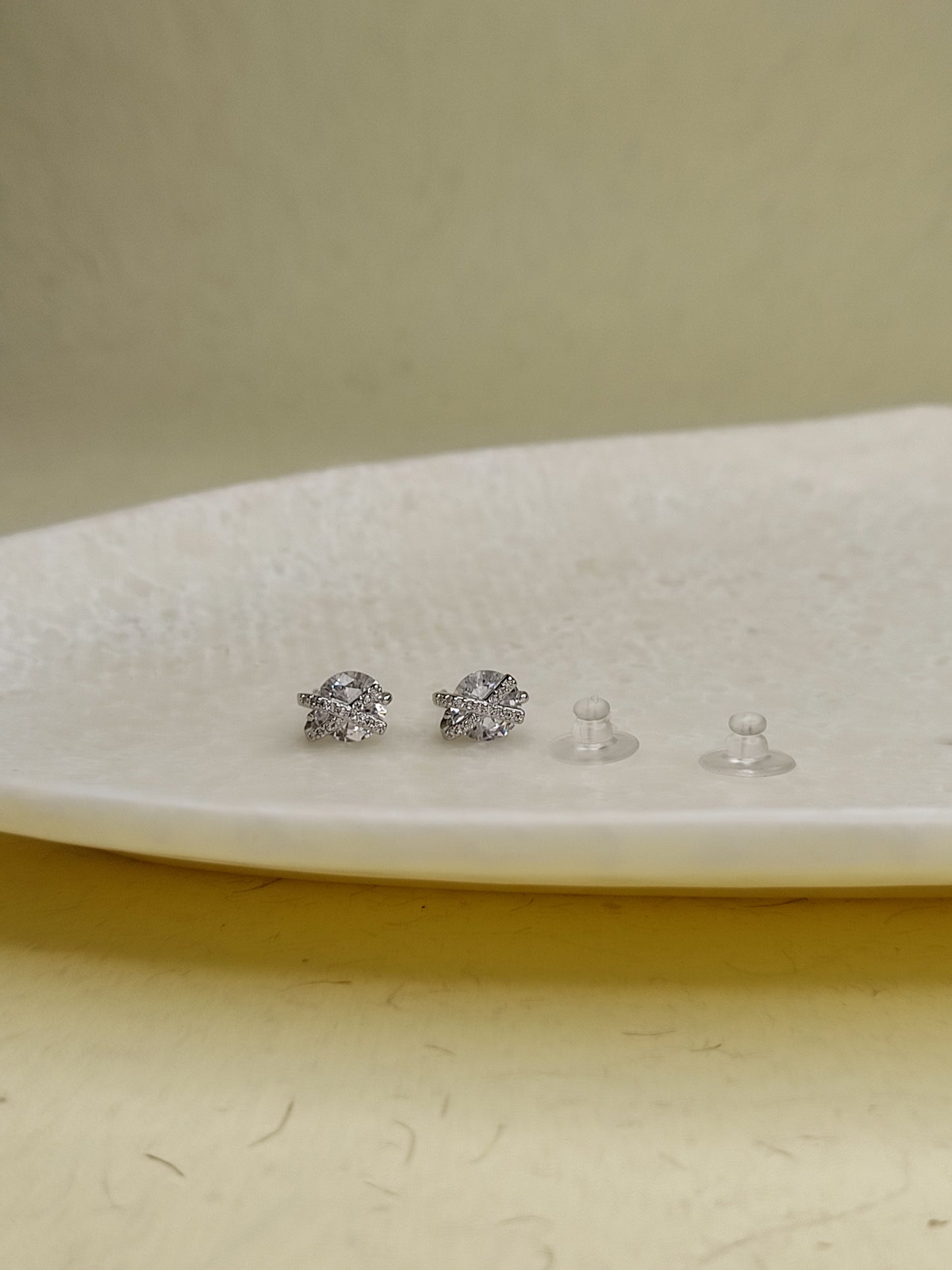 171 Silver American Diamond Studs