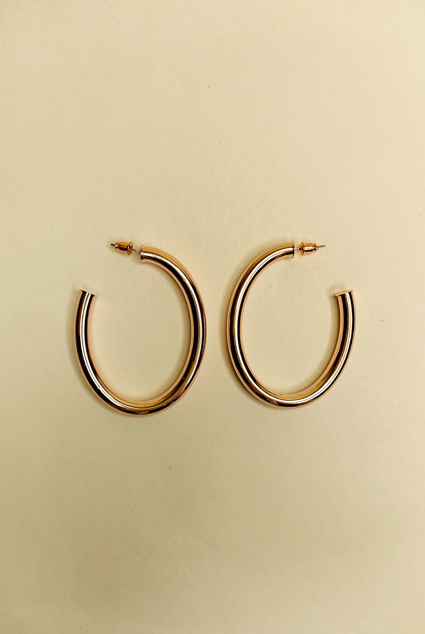 185 Rose Gold Oval Hoops