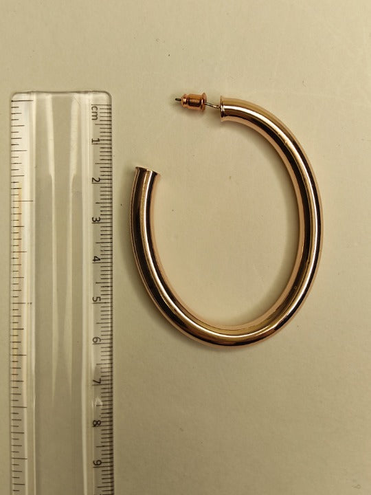 185 Rose Gold Oval Hoops