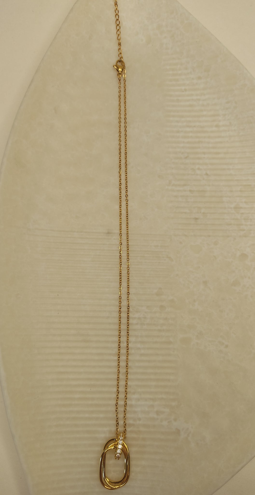 211 Gold American Diamond Necklace