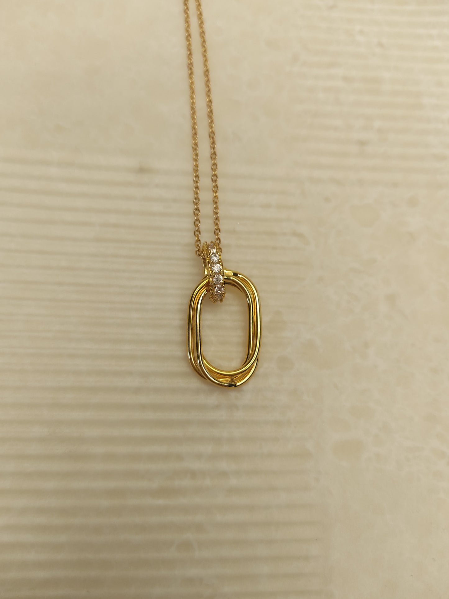 211 Gold American Diamond Necklace