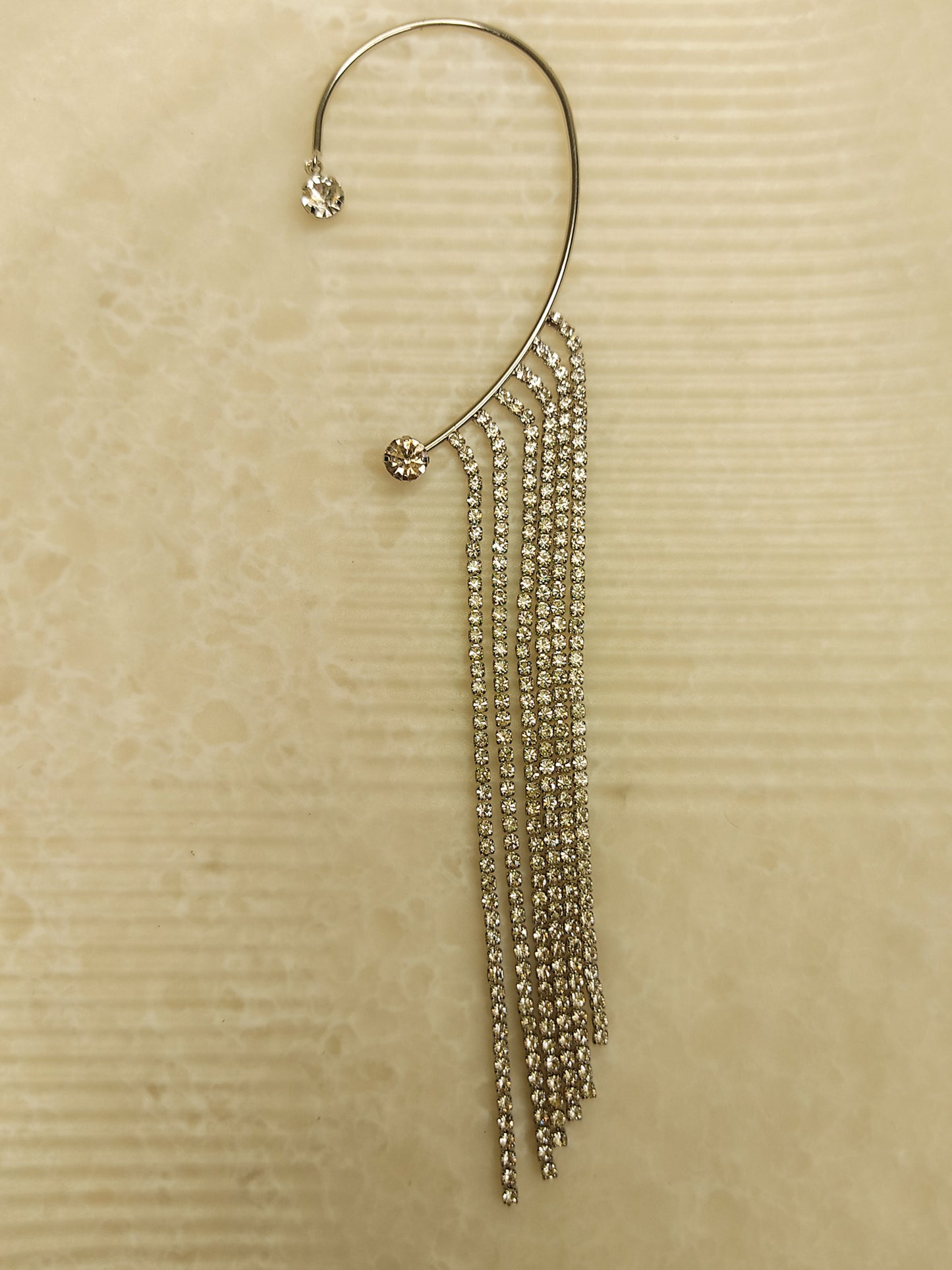 227 Silver Classic Dangler Ear Cuff