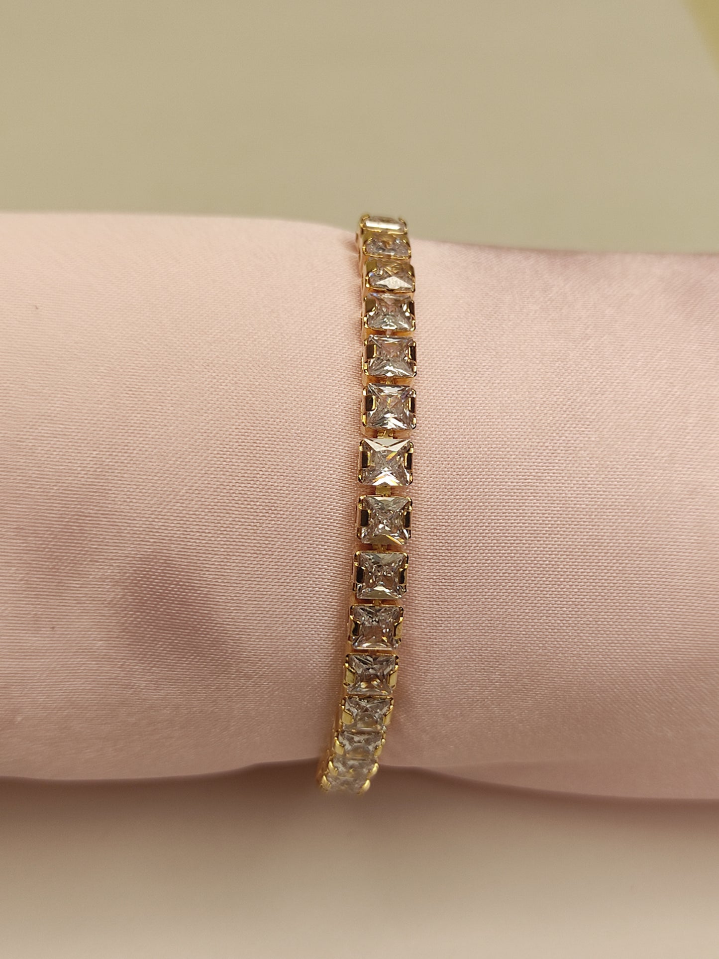 231 Gold American Diamond Classic Bracelet