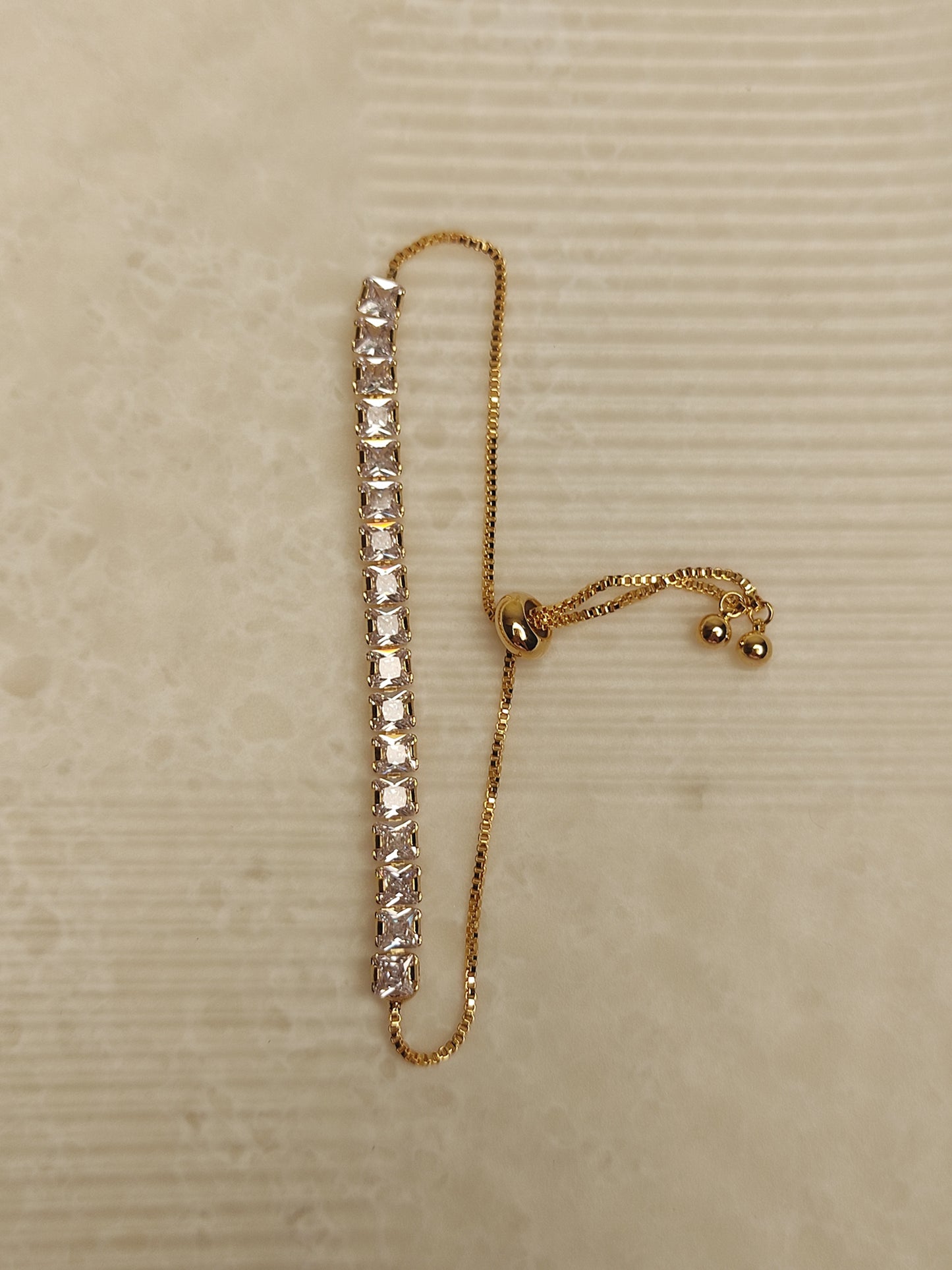 231 Gold American Diamond Classic Bracelet