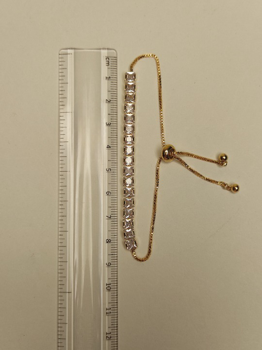 231 Gold American Diamond Classic Bracelet