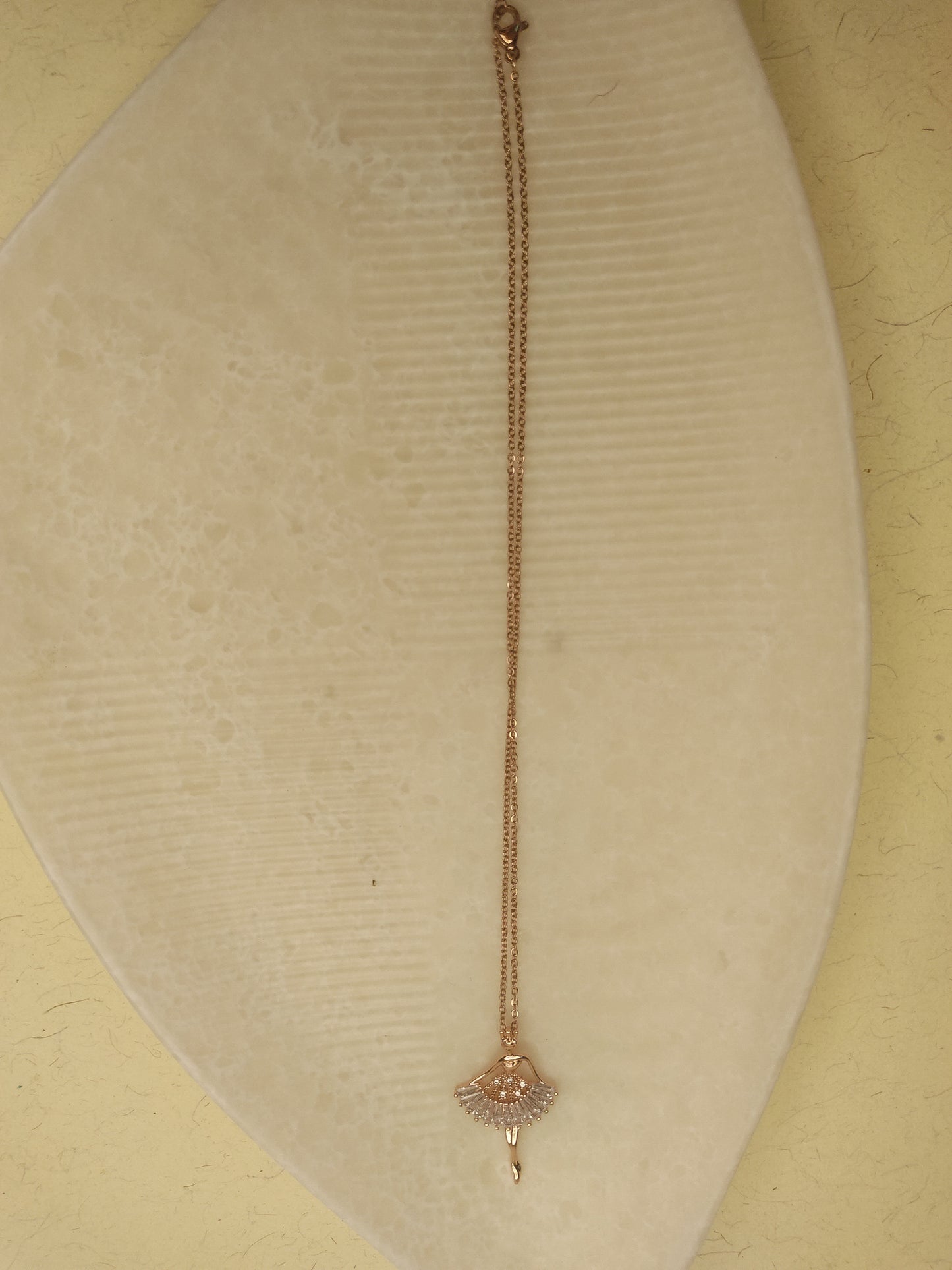 246 Rose Gold Ballerina Necklace