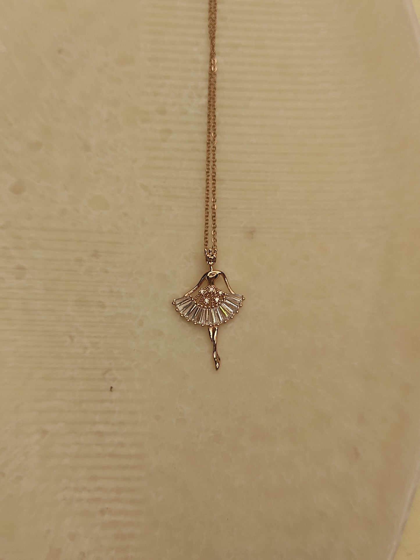 246 Rose Gold Ballerina Necklace