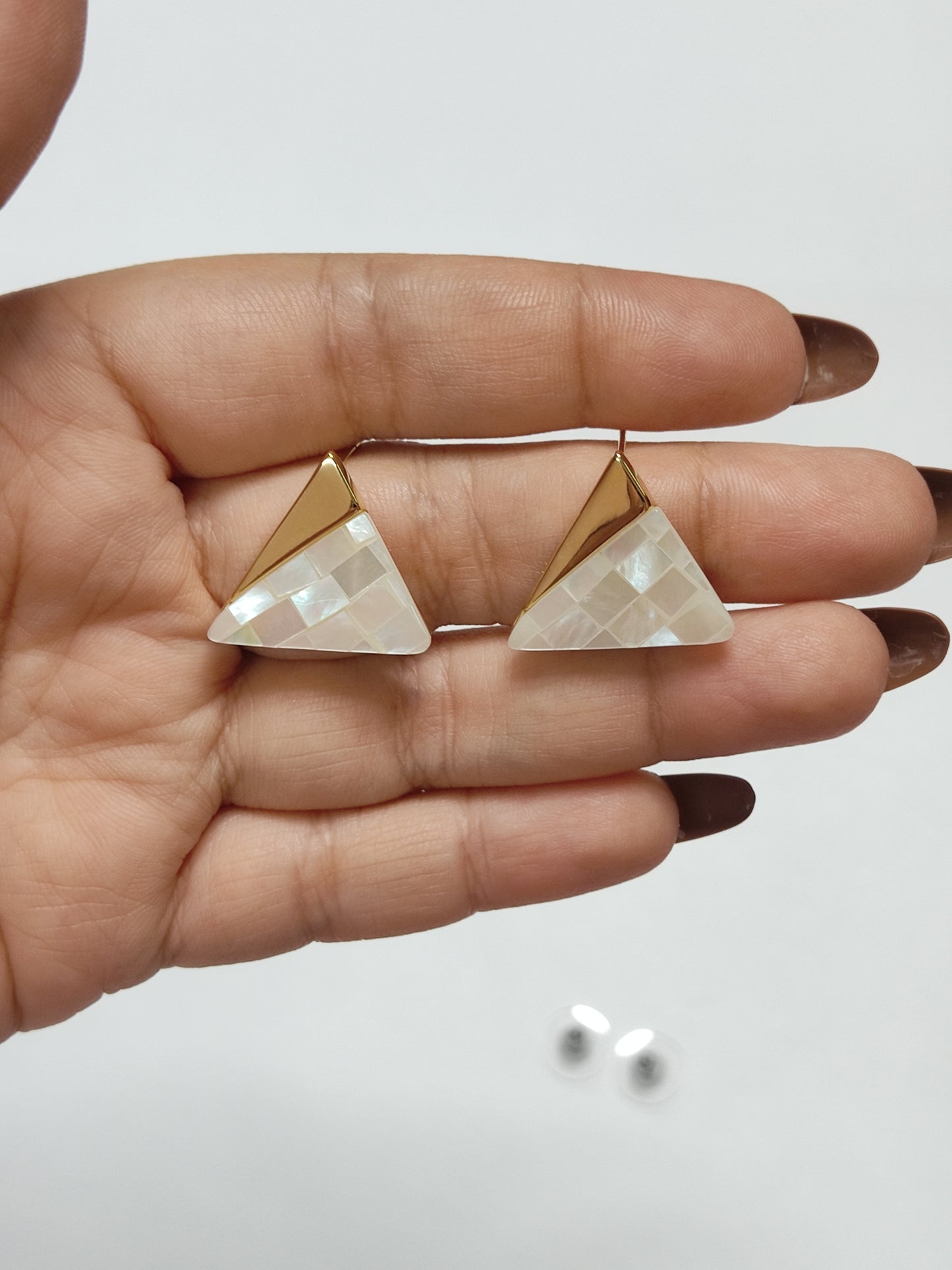 271 Gold Triangle Studs