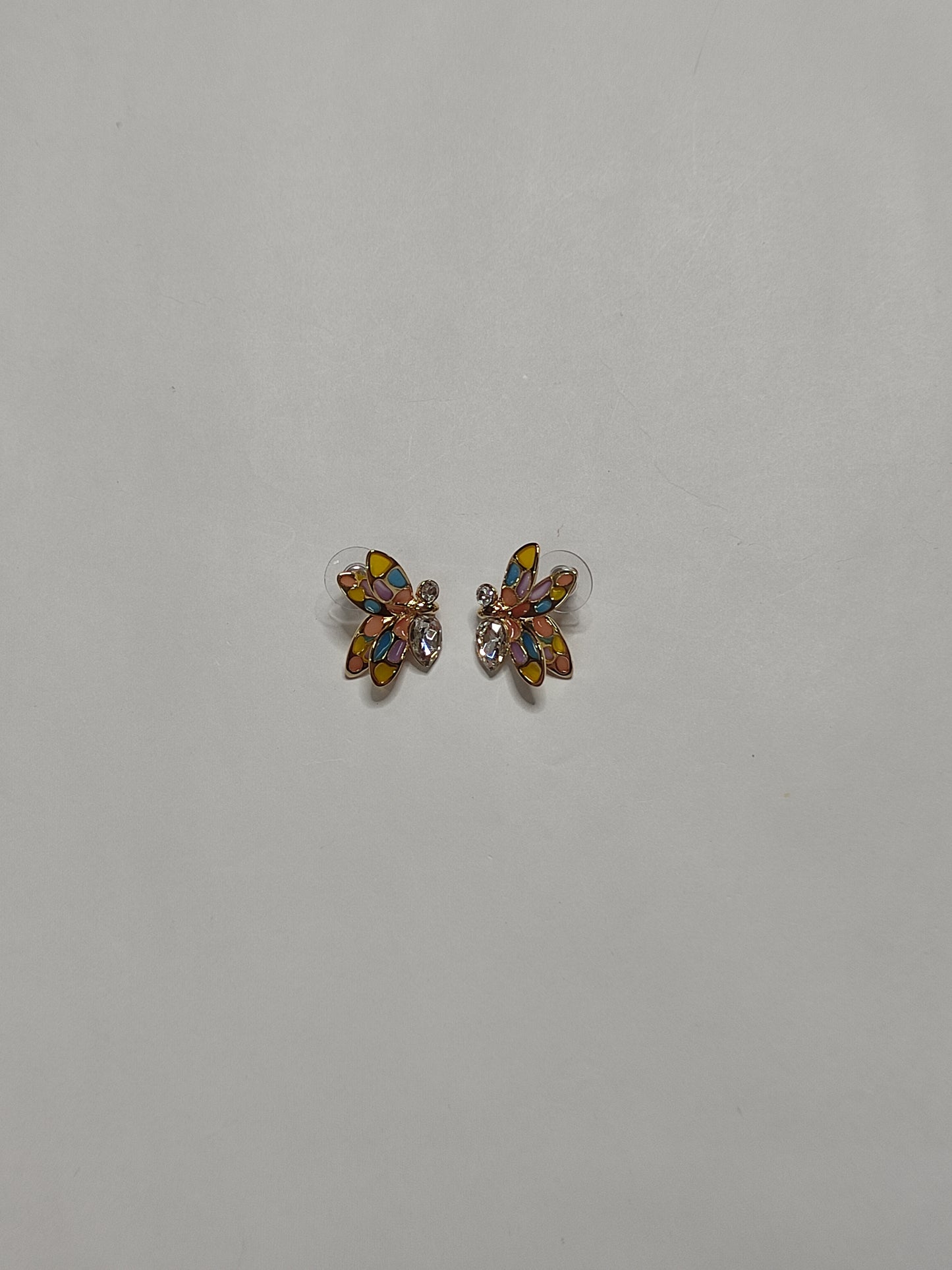 279 Multicolour Butterfly Studs