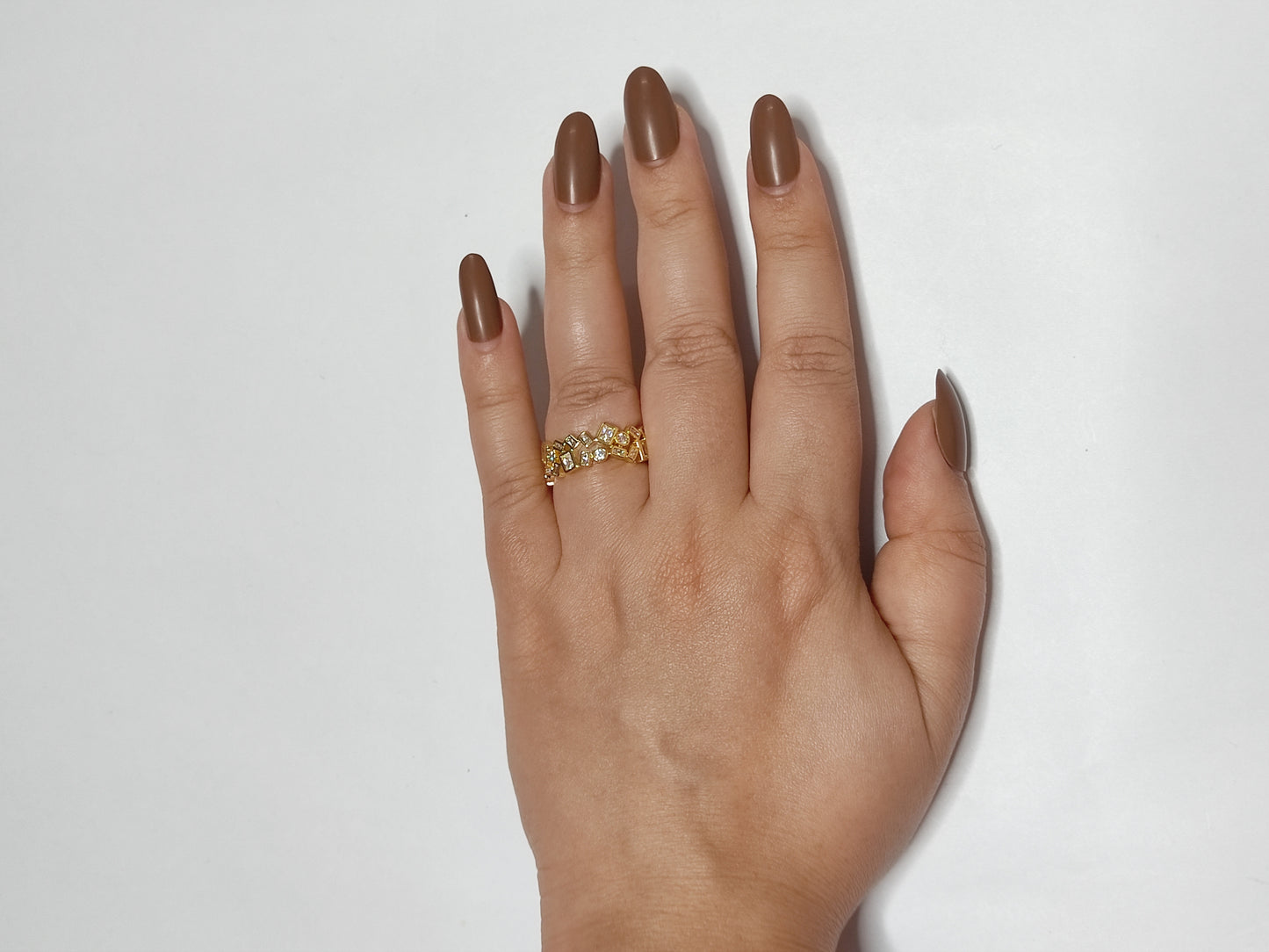 328 Gold Cluster Stack Band