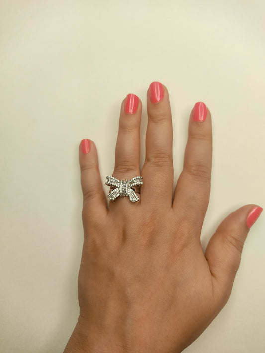 001 Silver Bowtie Ring