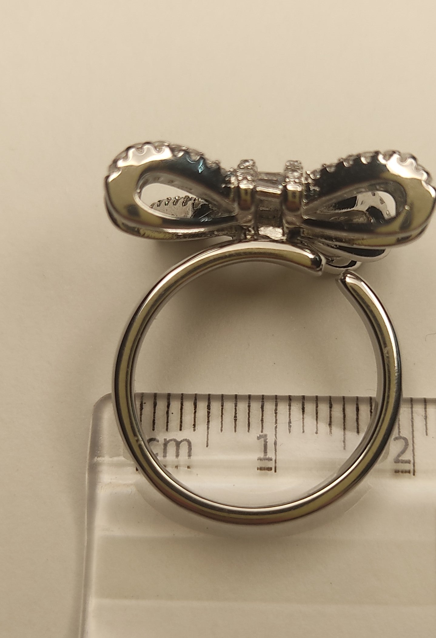 001 Silver Bowtie Ring