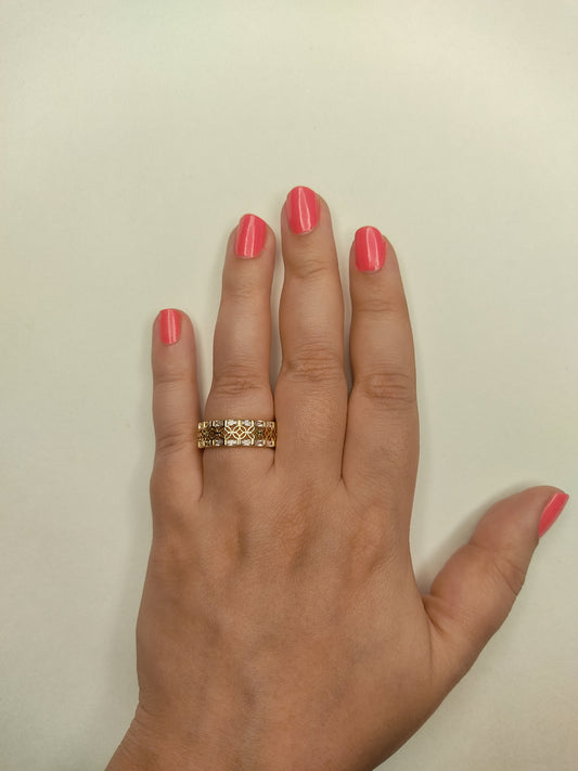 004 Gold Floral Band.