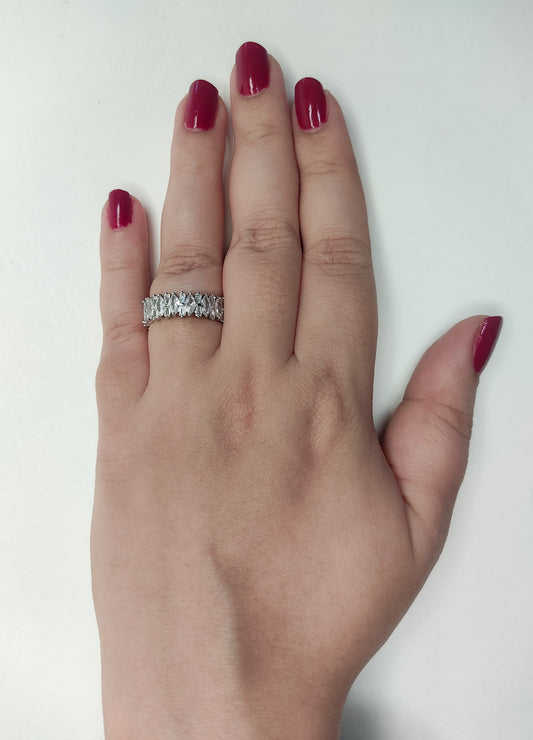 005 Silver Baguette Band.
