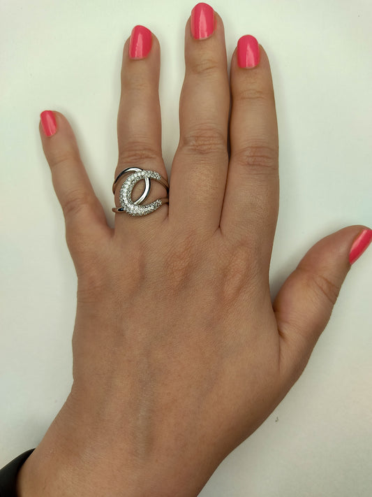 007 Silver Curve Ring