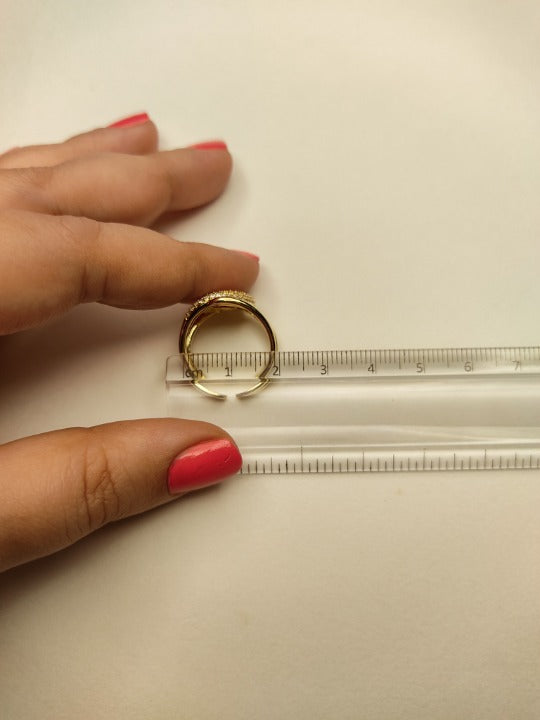 008 Gold Curve Ring
