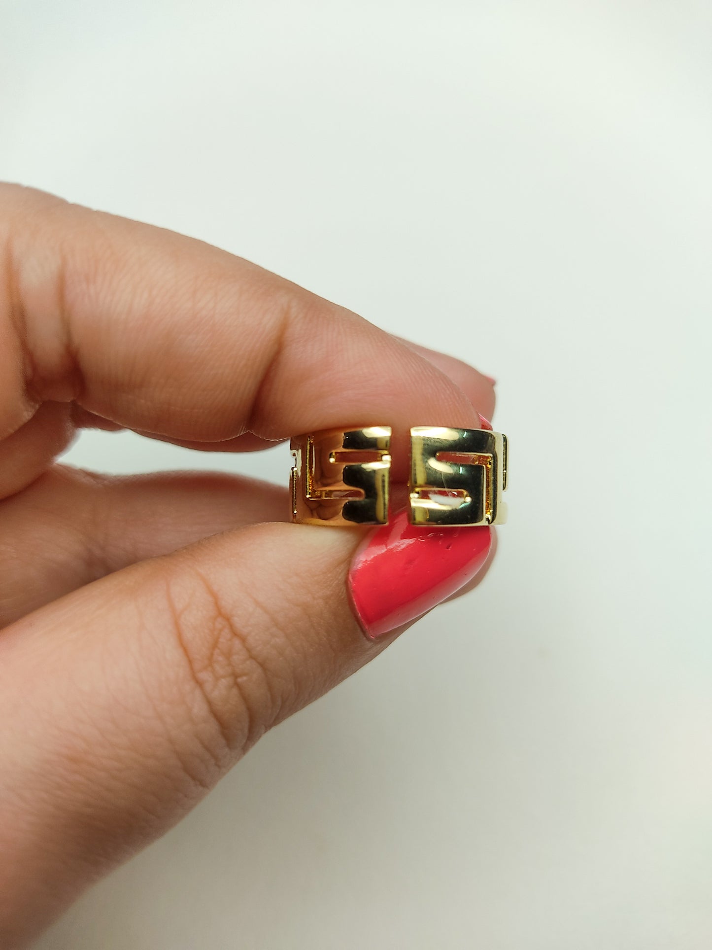 012 Gold Abstract Maze Ring