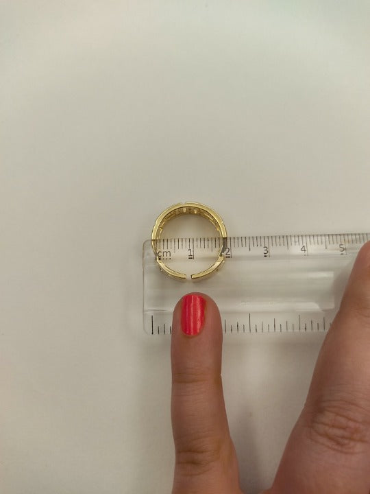 012 Gold Abstract Maze Ring