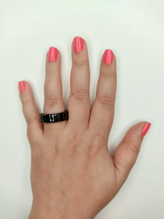 015 Black Rhodium Stone Band.