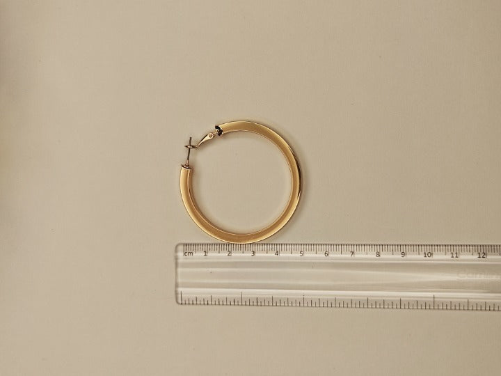 019 Medium Classic Gold Hoops