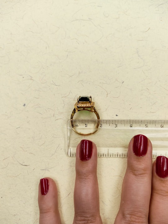 046 Green Cocktail Ring