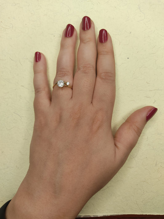 059 Silver Dainty Overlap Ring