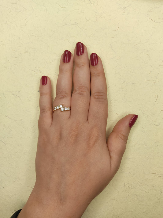 060 Gold Dainty Square Ring