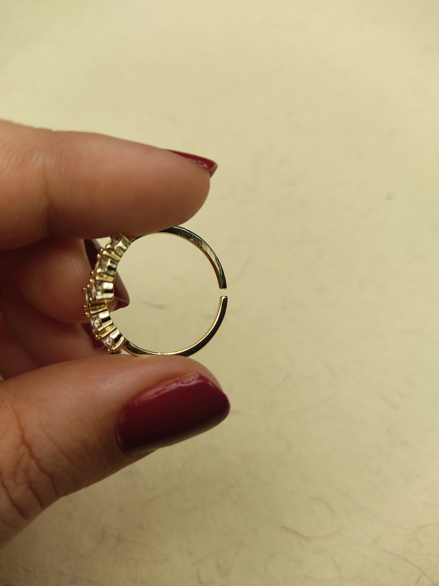 060 Gold Dainty Square Ring