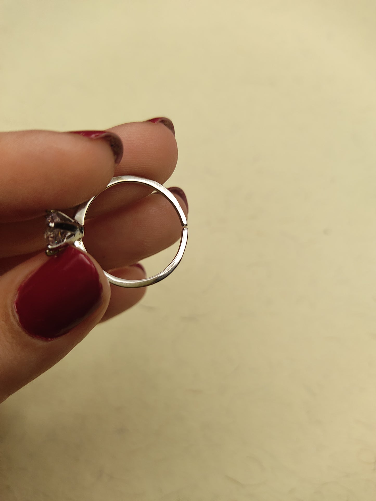 061 Silver Dainty Square Ring