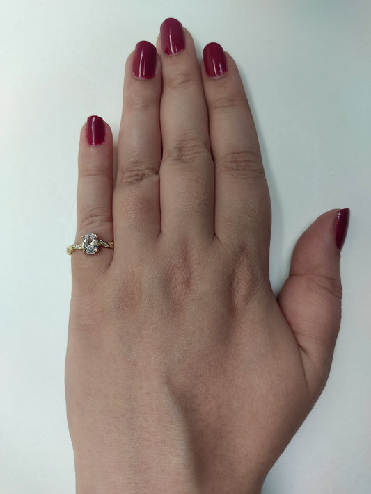 072 Gold Dainty Rope Ring